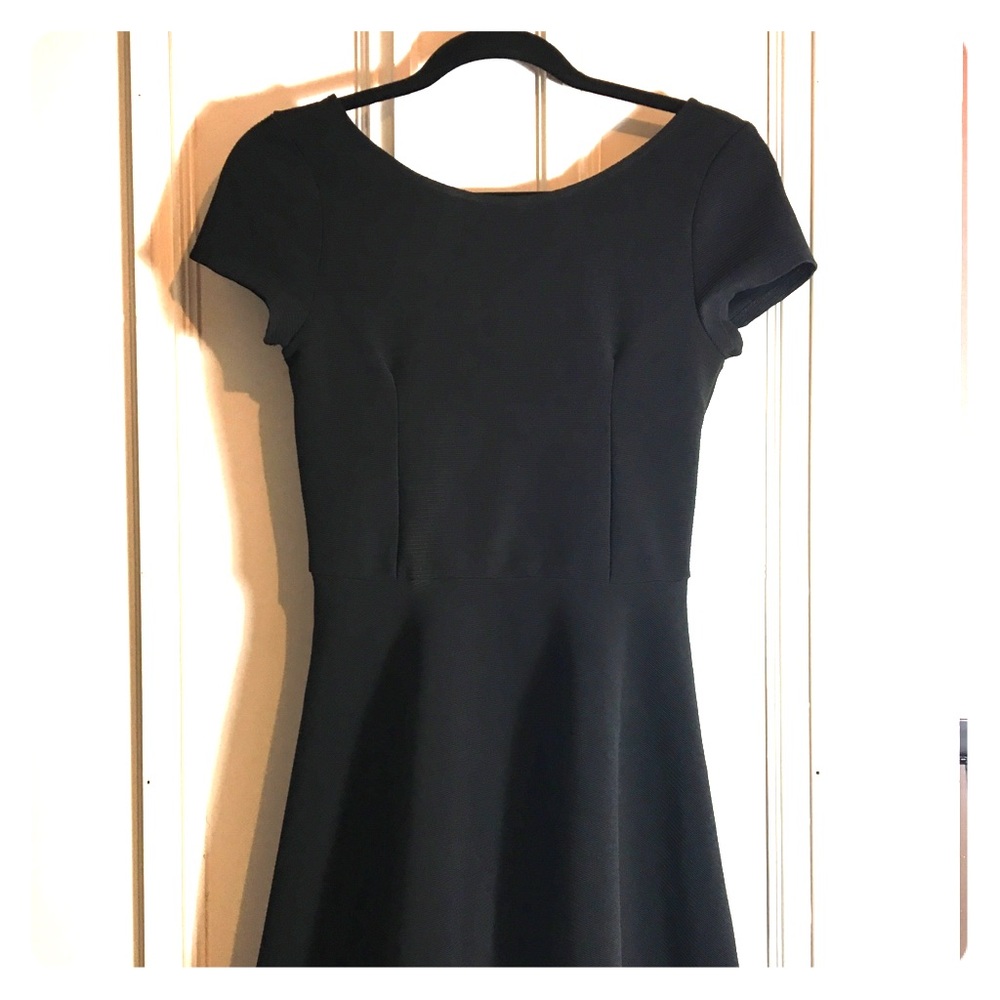 Little Black Dress with Low Cut Back, Bow Detail